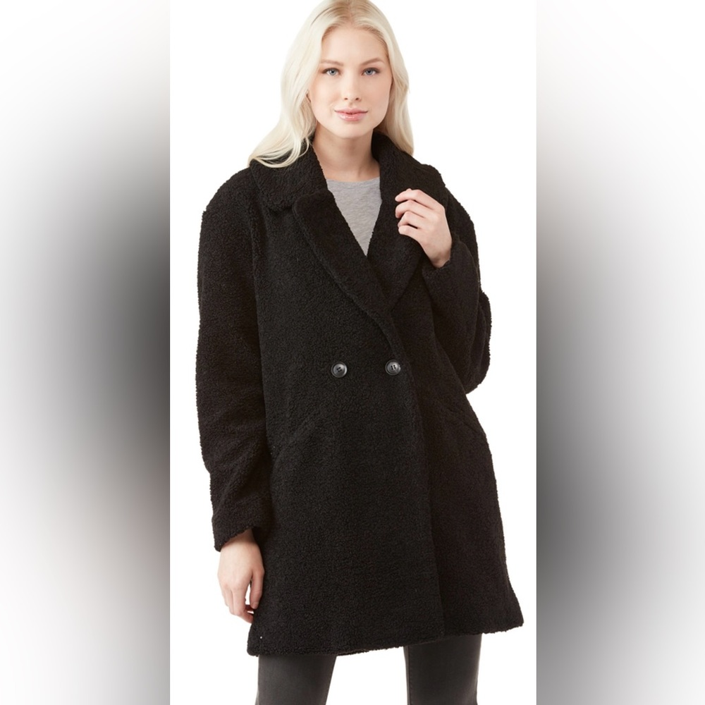 NWT Lucky Brand Double Breasted Teddy Coat
